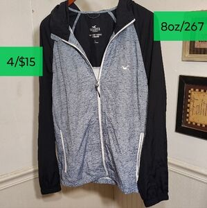 Hollister Black and Gray Women's Jacket